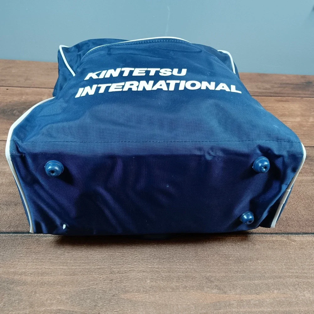 Kintetsu International Travel Bag Unisex Large Navy Blue Good Retro Carry On